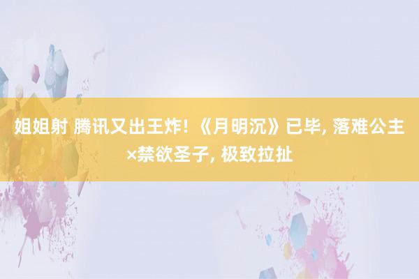 姐姐射 腾讯又出王炸! 《月明沉》已毕， 落难公主×禁欲圣子， 极致拉扯