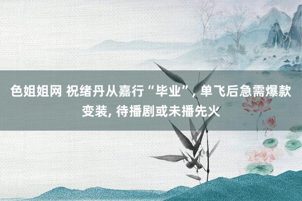 色姐姐网 祝绪丹从嘉行“毕业”， 单飞后急需爆款变装， 待播剧或未播先火